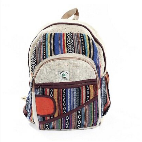 Hemp Backpack Bohemian Style - Picture 5 of 5